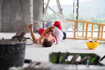 Photo of an injured construction worker