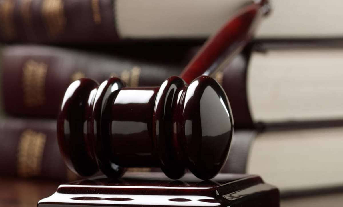 Gavel Laying on a Desk